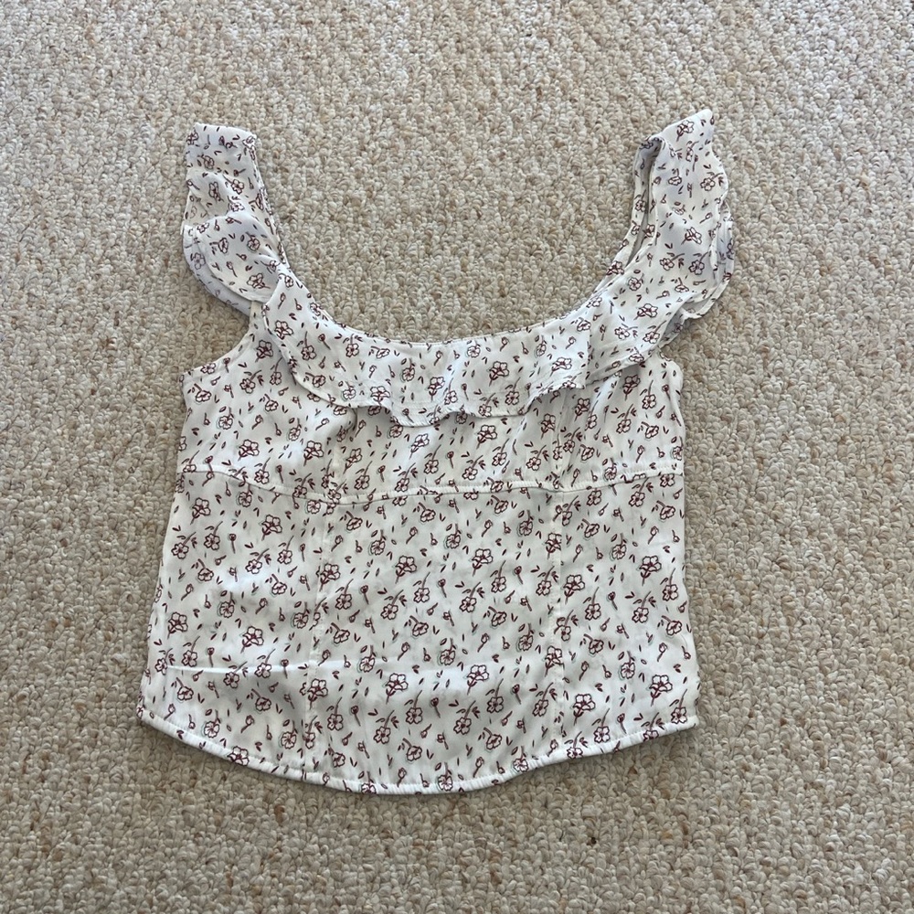 free people ruffle sleeveless top